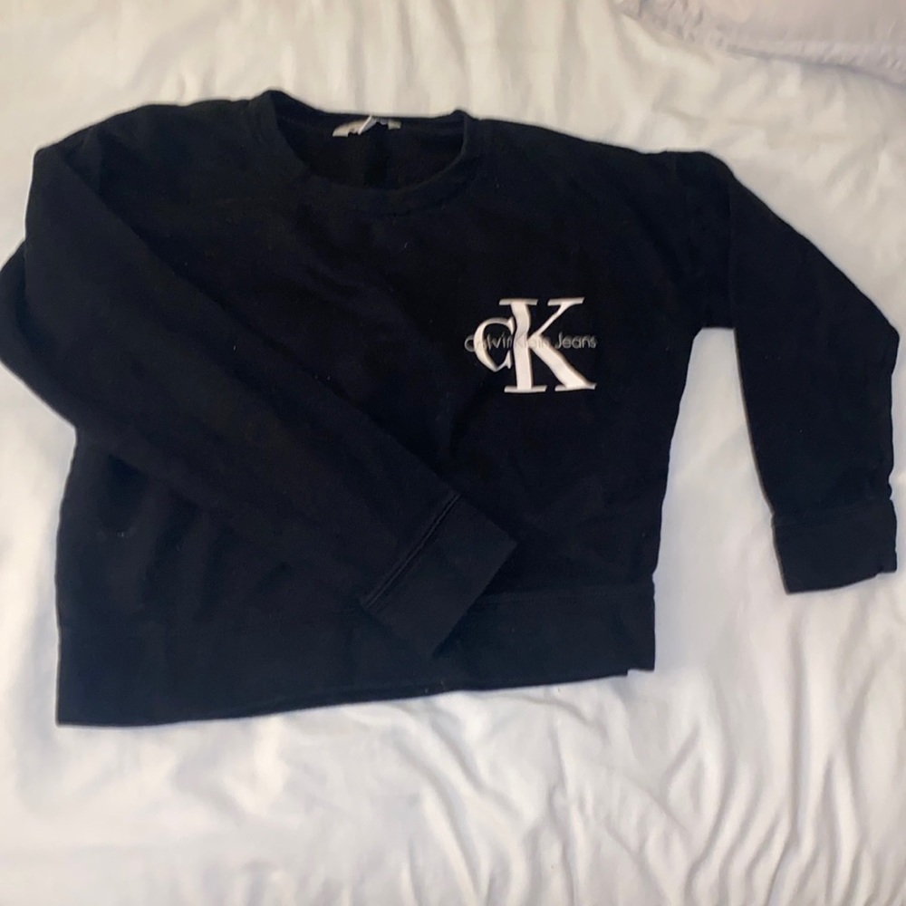 Calvin Klein Cropped Crewneck Sweatshirt